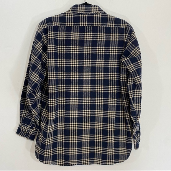 Vintage LL Bean Chamois Cloth Button Down Shirt Plaid Flannel 100% Cotton Med - Picture 3 of 7